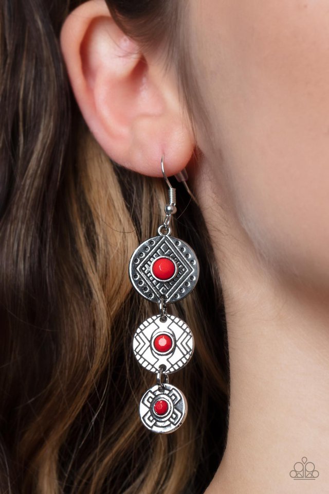 Totem Temptress Red Earring