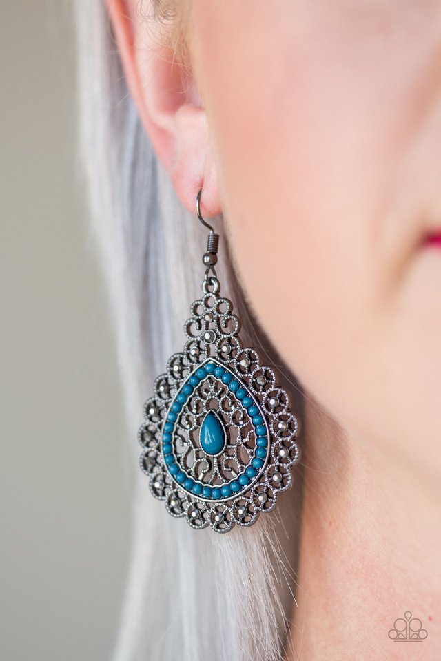 Carnival Courtesan Blue Earring