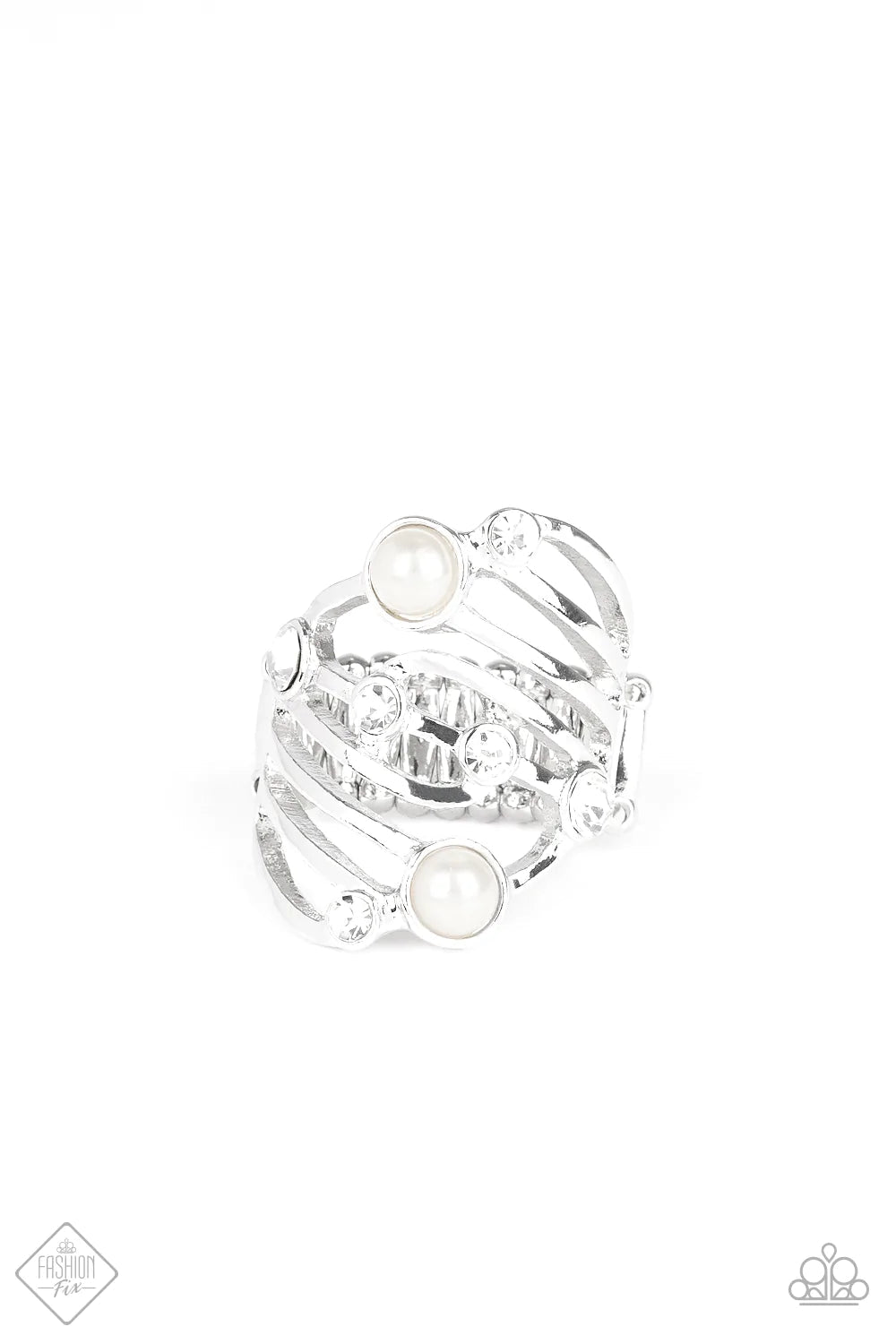 Dancing Diamonds White Ring