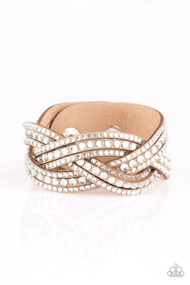 Bring On The Bling Brown Bracelet