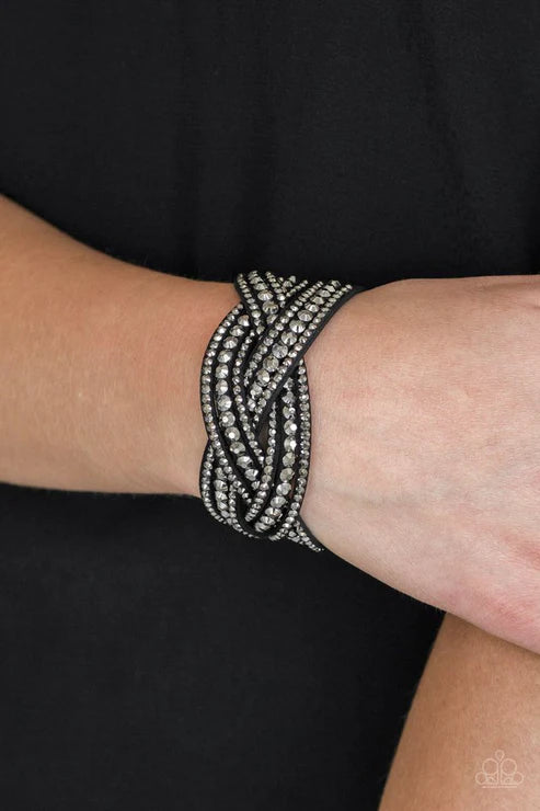Bring On The Bling Black Bracelet