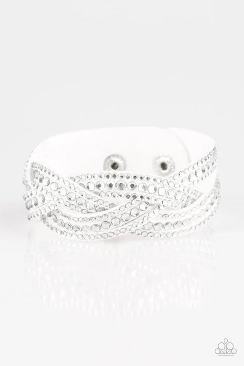 Bring On The Bling White Urban Bracelet