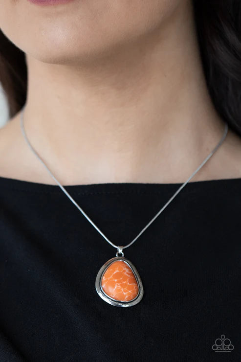 Canyon Oasis Orange Necklace