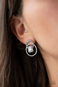 Dangerously Dapper White Post Earring