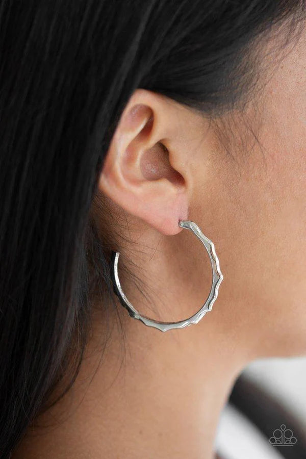 Danger Zone Silver Earring