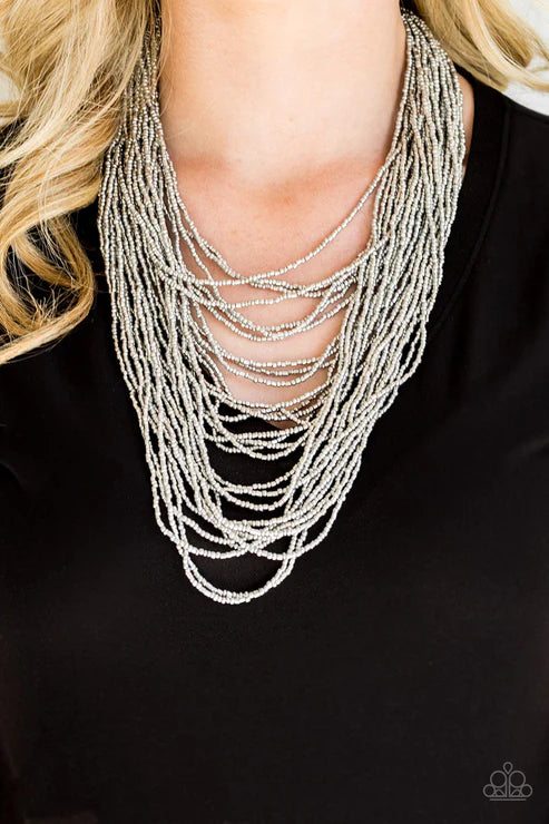 Dauntless Dazzle Silver Necklace