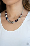 Distracted By Dazzle Purple Necklace