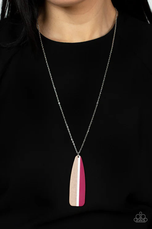Grab a Paddle Pink Necklace