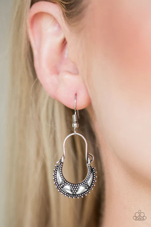 Industrially Indigenous Silver Earring