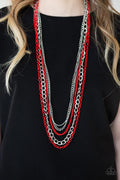 Industrial Vibrance Red Necklace