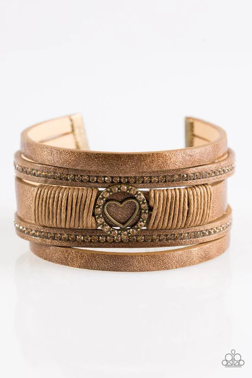 It Takes Heart Brass Urban Bracelet
