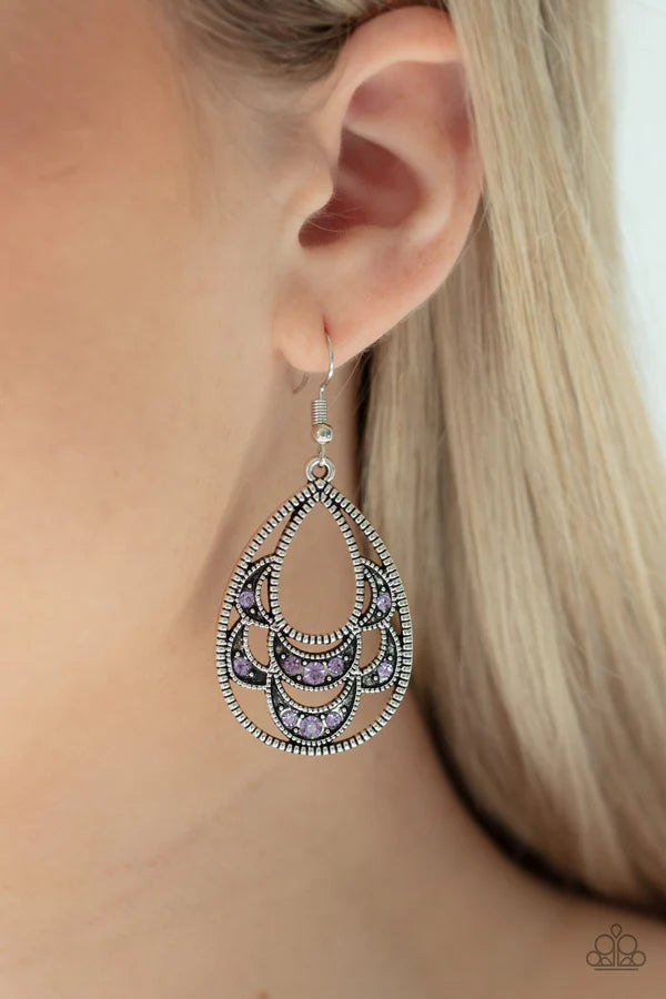 Malibu Macrame Purple Earring