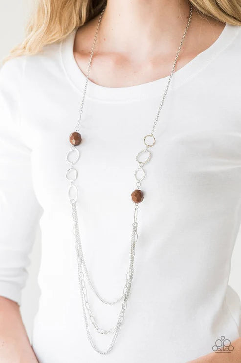 Margarita Masquerades Brown Necklace