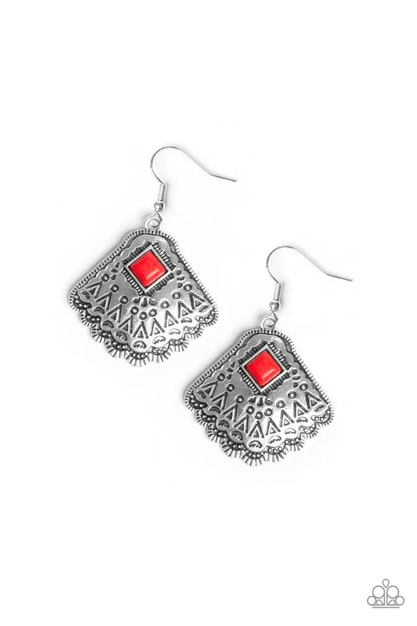 Mountain Mesa Red Earring