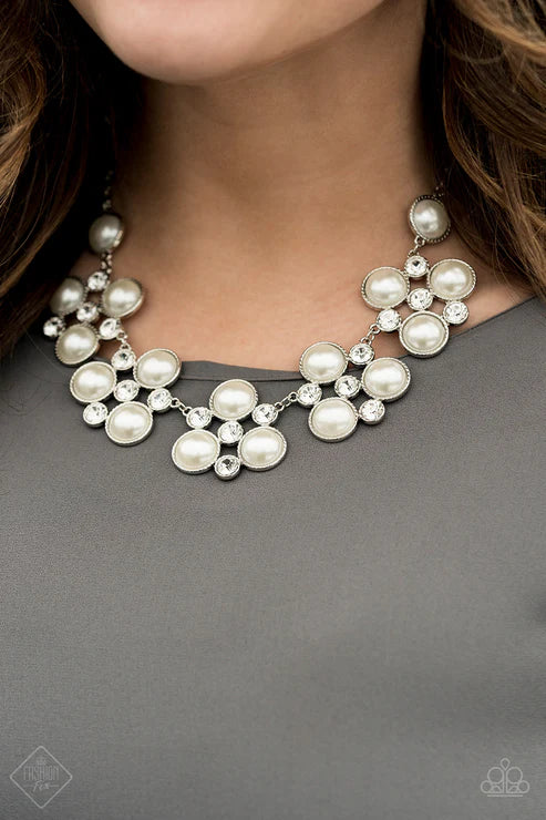 Night at the Symphony White Necklace