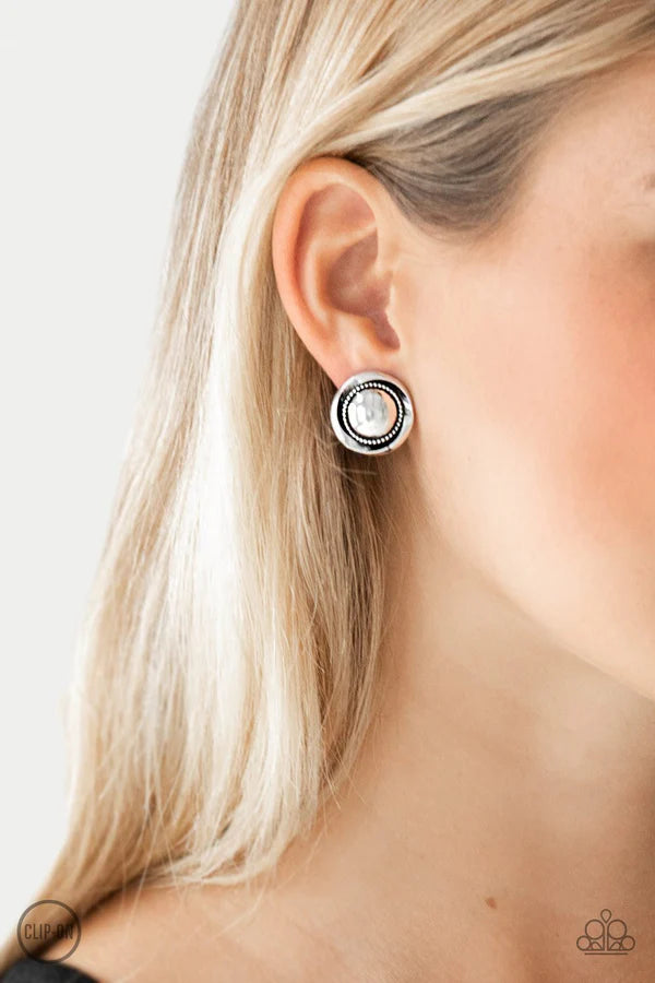 Out Of This Galaxy Silver Clip-on Earring