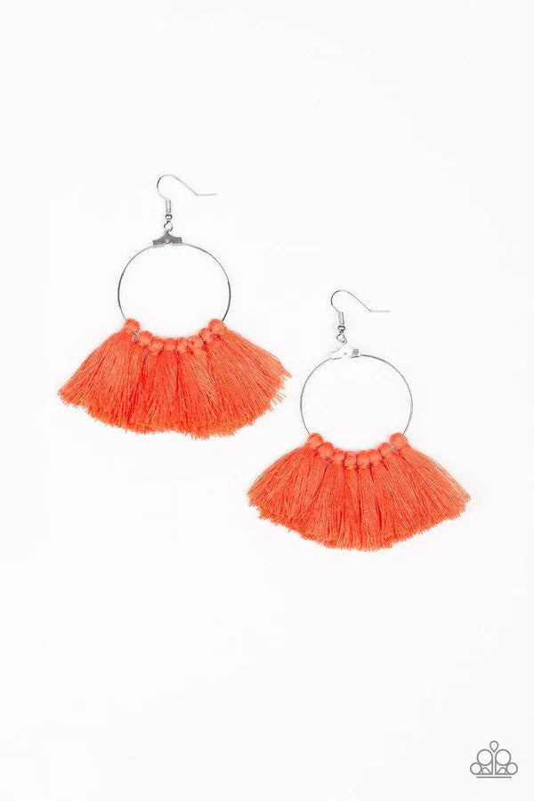 Peruvian Princess Orange Earring