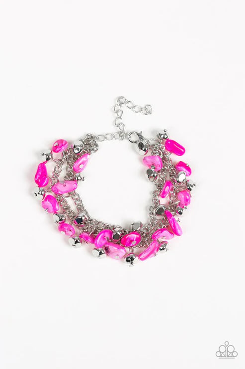 Plentiful Pebbles Pink Bracelet