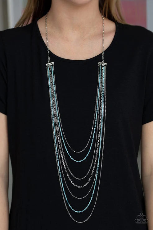 Radical Rainbows Blue Necklace