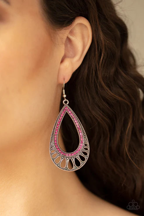 Royal Finesse Pink Earring
