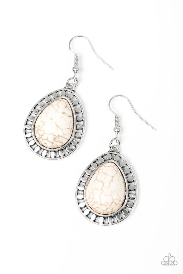 Sahara Serenity White Earring