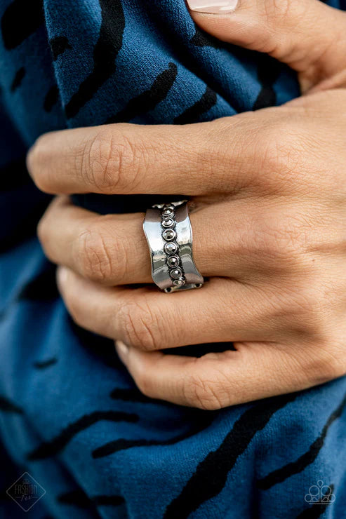 Scintillating Smolder Silver Ring