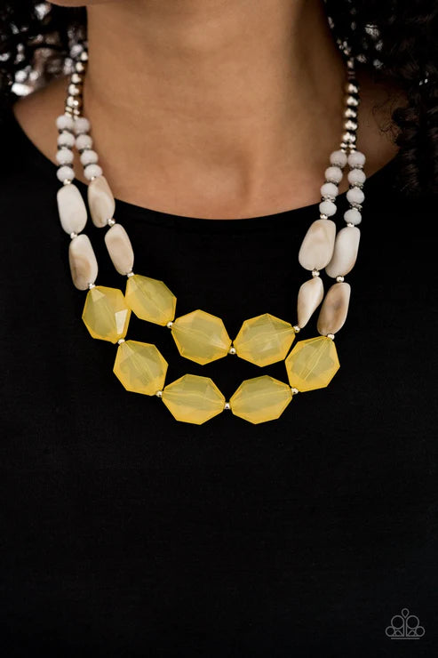 Seacoast Sunset Yellow Necklace