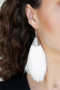 Tassel Temptress White Earring