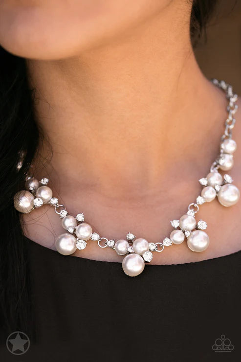 Toas To Perfection-White/Silver White Necklace