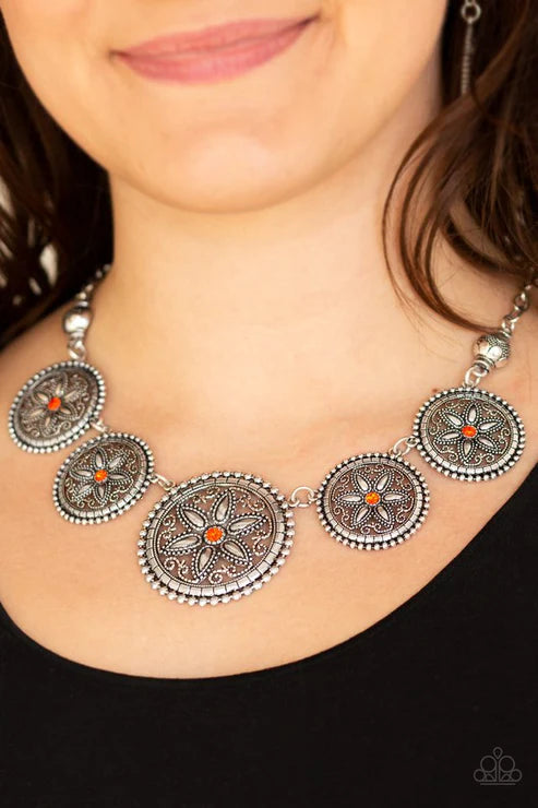 Written In The STAR Lilies Orange Necklace